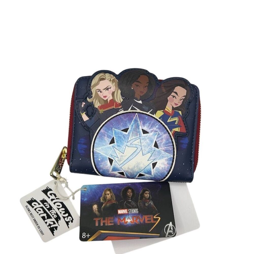 Loungefly Marvel The Marvels Glow in the Dark Zip Around Wallet